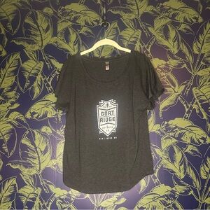 Black Graphic Tee with Beer From Here Print